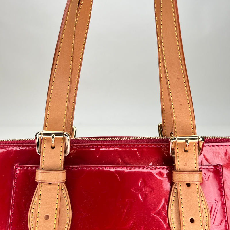 Rosewood Shoulder bag in Patent leather, Gold Hardware