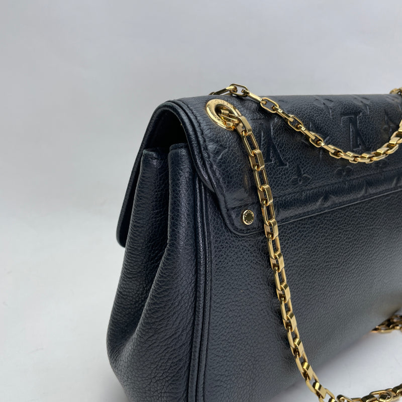 Saint Germain  PM Shoulder bag in Monogram Empreinte leather, Gold Hardware