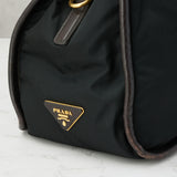 Shopping Top Handle Bag in Nylon, Gold Hardware