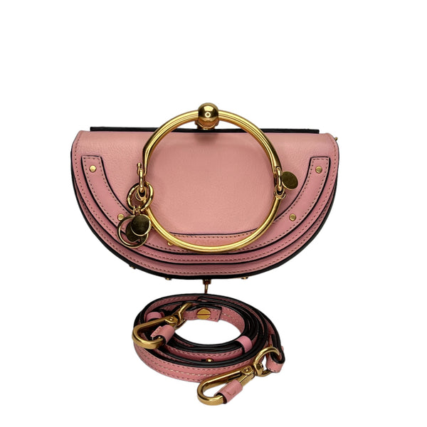 Nile Minaudiere Bag Mini Top handle bag in Cowhide leather, Gold Hardware