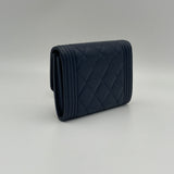 Boy Wallet in Caviar leather, Gold Hardware