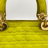 Lady Dior Small Top handle bag in Nylon, Gold Hardware