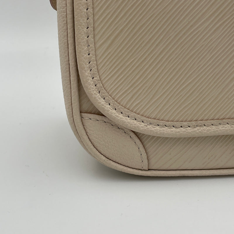 Buci Shoulder bag in Epi leather, Silver Hardware