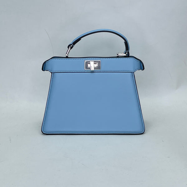 Peekaboo ISeeU Petite Top handle bag in Lambskin, Silver Hardware