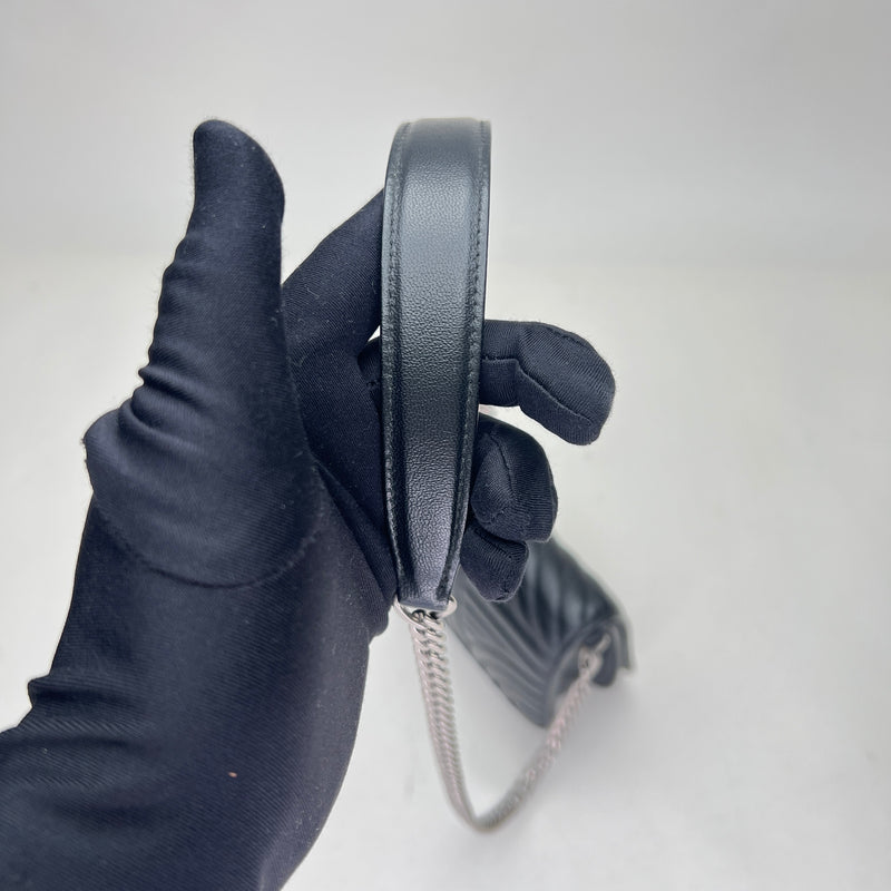 Diagramme Flap Small Crossbody bag in Lambskin, Silver Hardware