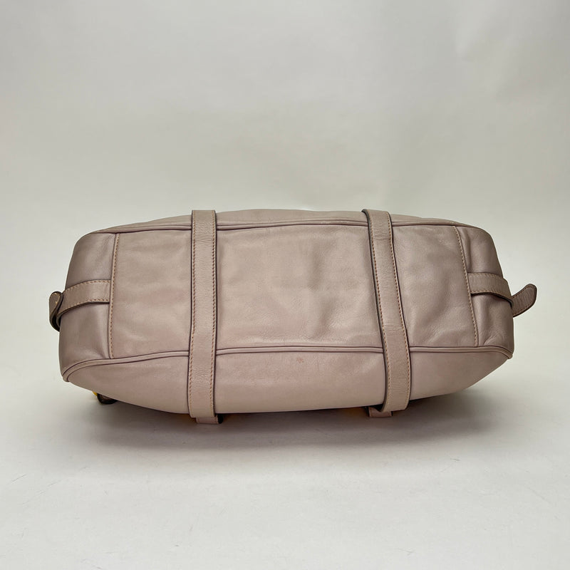 SATCHEL TWO-WAY BAULETTO Top handle bag in Calfskin, Gold Hardware