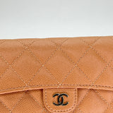 Classic Flap Wallet in Caviar leather, Gold Hardware