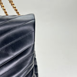 Medium Loulou Medium Shoulder bag in Calfskin, Gold Hardware
