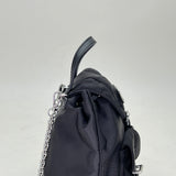 Mini backpack Backpack in Re-Nylon, Silver Hardware