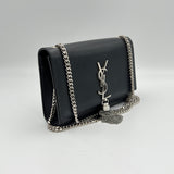 Kate Tassel Small Crossbody bag in Caviar leather, Silver Hardware