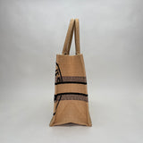 Book Tote Jute Embroidered  Medium Tote bag in Canvas, N/A Hardware