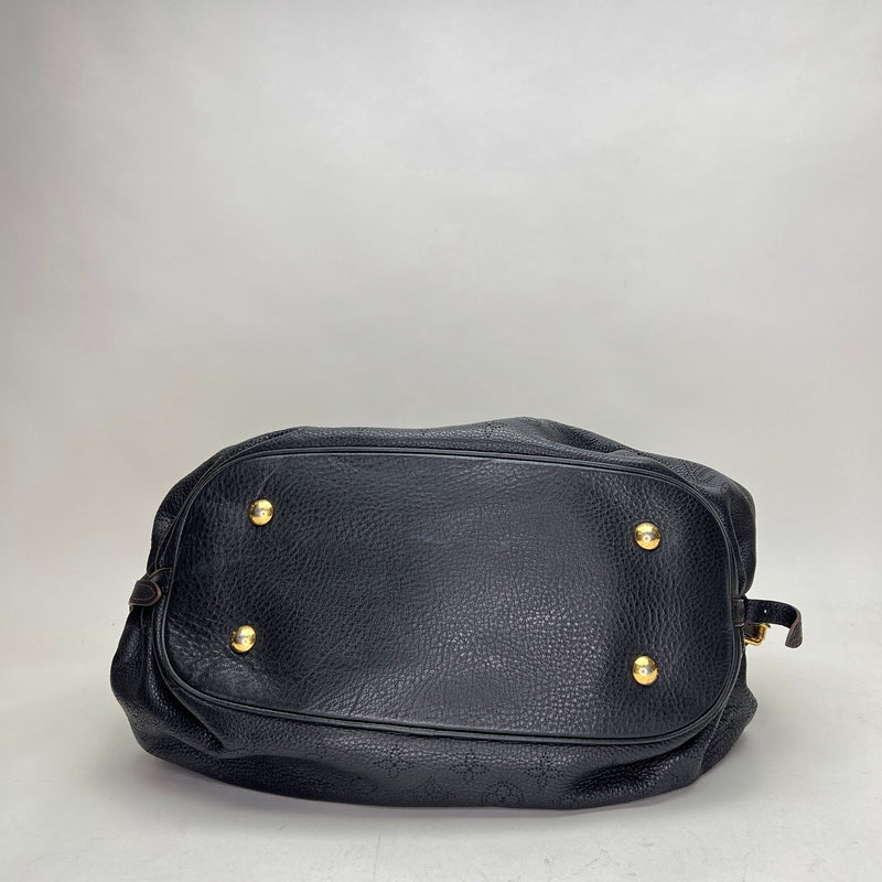 SURYA Shoulder bag in Mahina leather, Gold Hardware