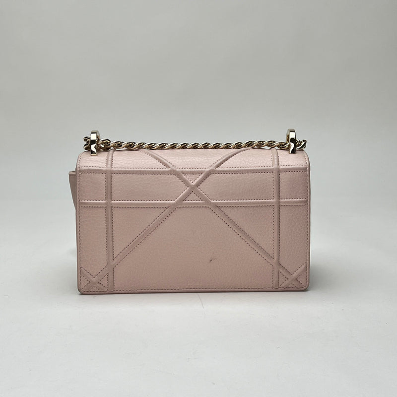 Diorama Small Pink Shoulder Bag in Calfskin, Gold hardware