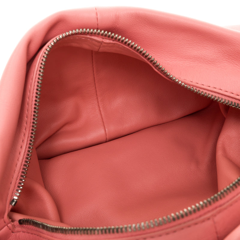 Doubleknot Mini Shoulder bag in Calfskin, Silver Hardware