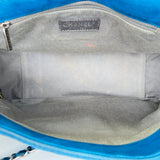 Glint Accordion Flap Shoulder bag in Lambskin, Silver Hardware