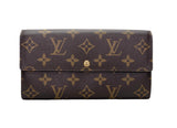 Flap Long Wallet in Monogram coated canvas, Gold Hardware