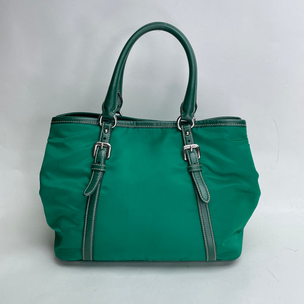 Two-Way Top handle bag in Nylon, Silver Hardware
