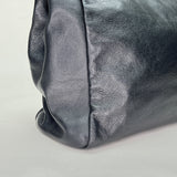 Peekaboo Large Top handle bag in Calfskin, Silver Hardware