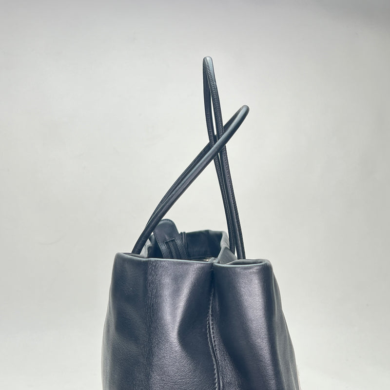 Rue Cambon Top handle bag in Calfskin, Silver Hardware
