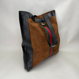 Ophidia  Tote bag in Suede leather, Gold Hardware