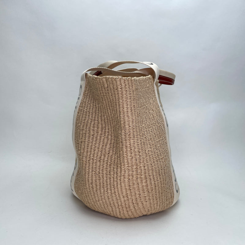 Woody Basket Large Shoulder bag in Raffia, N/A Hardware