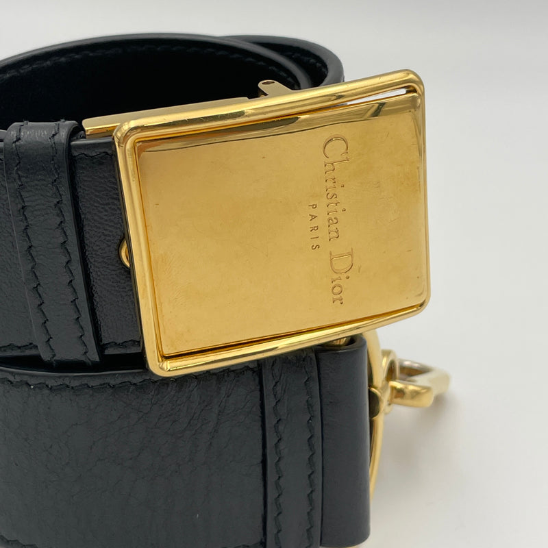 30 Montaigne Box Crossbody bag in Calfskin, Gold Hardware