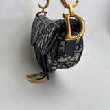 Saddle Mini Shoulder bag in Jacquard, Gold Hardware