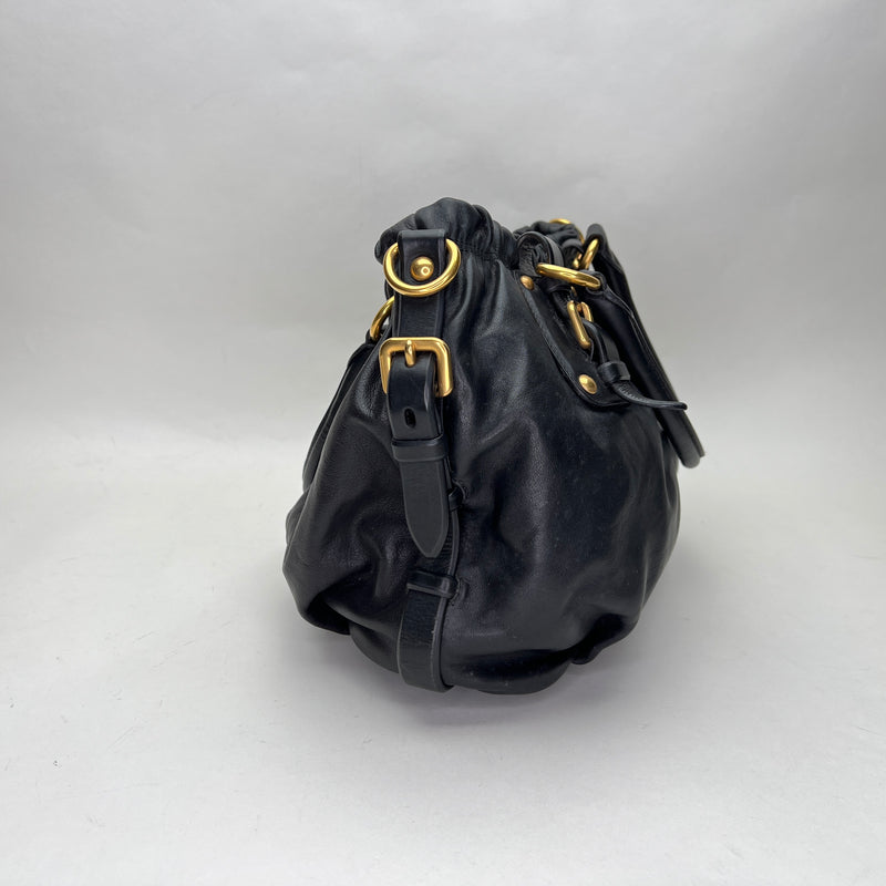 Shopping Two Way Top handle bag in Calfskin, Gold Hardware