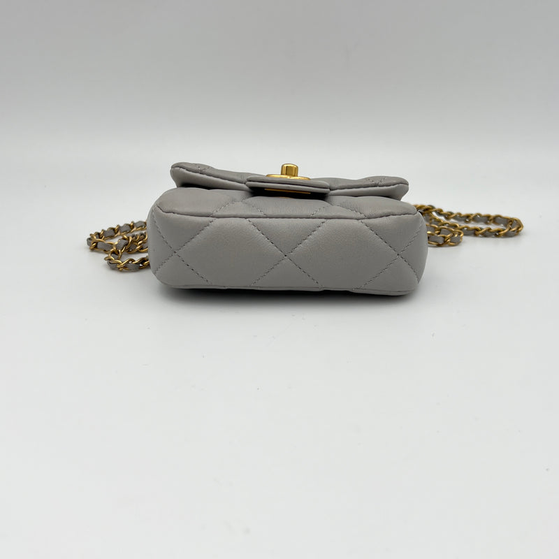 Lady Handle Top handle bag in Lambskin, Gold Hardware