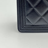 Boy Wallet Wallet in Lambskin, Ruthenium Hardware