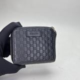 Logo Zip Around Wallet in Guccissima leather, Gold Hardware