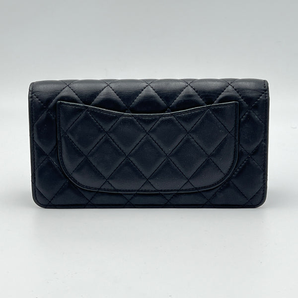CC Quilted Wallet Wallet in Lambskin, Silver Hardware