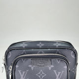 Outdoor Pouch Mini Crossbody bag in Monogram coated canvas, Silver Hardware