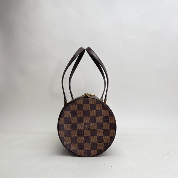 Papillon Damier Top handle bag in Coated canvas, Gold Hardware