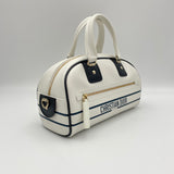 Vibe Bowling Top handle bag in Calfskin, Gold Hardware
