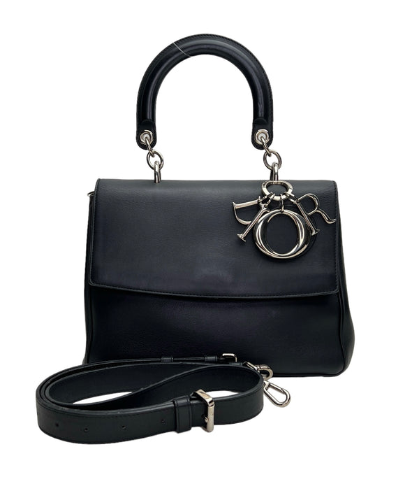 Be Dior Flap Top handle bag in Calfskin, Silver Hardware