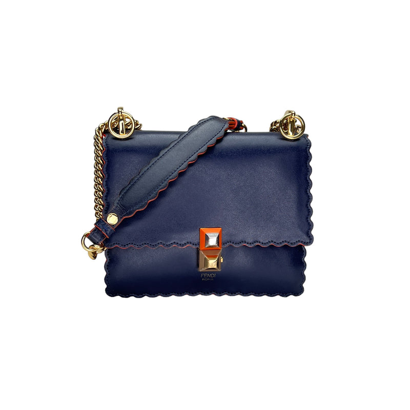 Kan I Small Shoulder bag in Calfskin, Gold Hardware