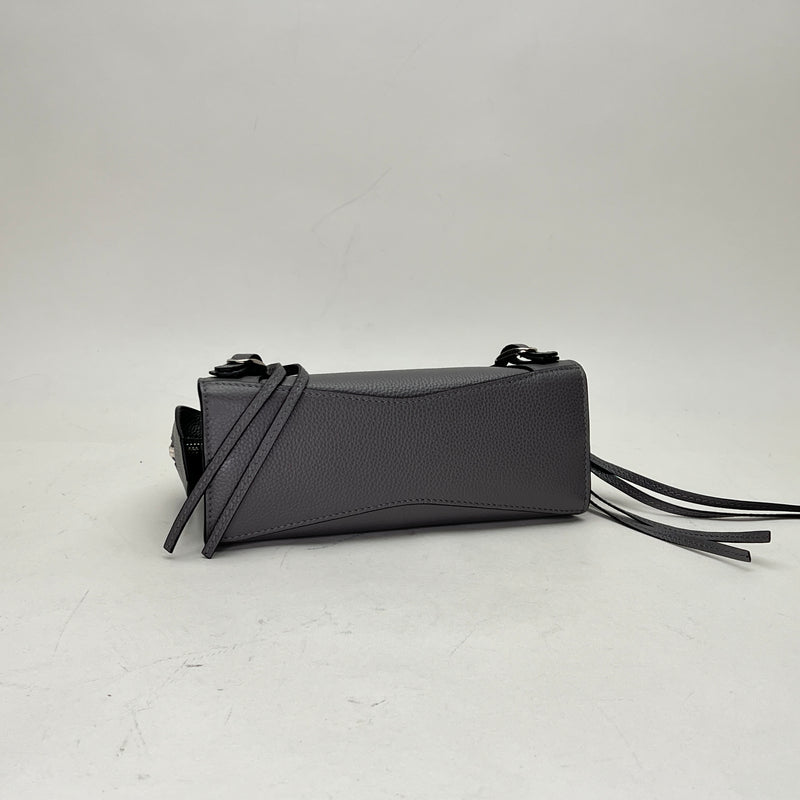 Neo Classic Mini Top handle bag in Calfskin, Silver Hardware