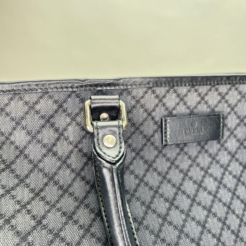 Travel Top handle bag in Denim, Silver Hardware