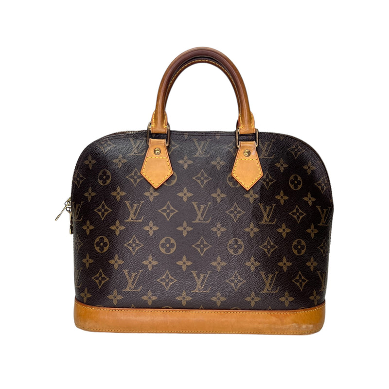 Alma PM Top handle bag in Monogram coated canvas, Gold Hardware