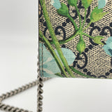 Dionysus Wallet on chain in Coated canvas, Silver Hardware