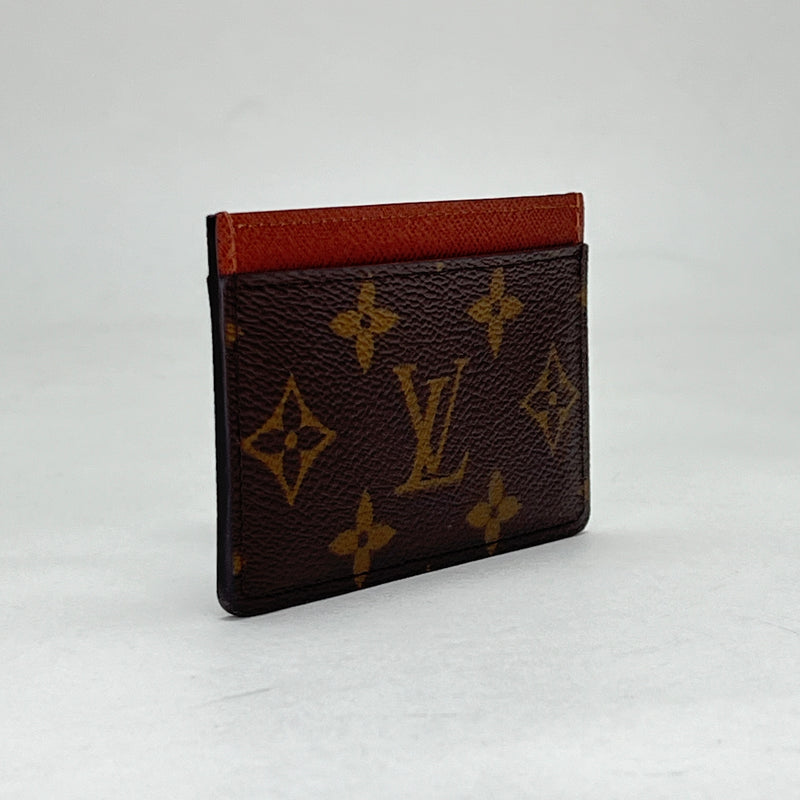 Monogram Card holder in Coated canvas, N/A Hardware