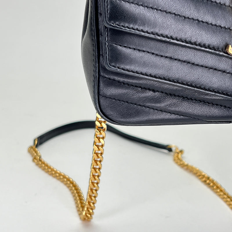 Quilted Sulpice Chain Shoulder Bag Small Crossbody bag in Lambskin, Gold Hardware