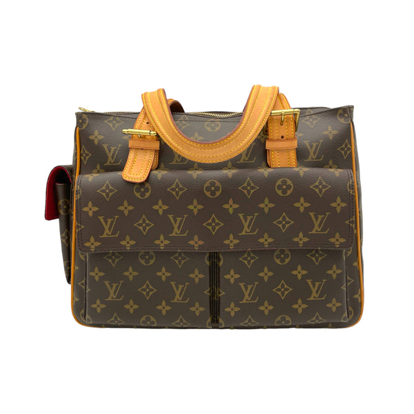 Multiple Cite Top handle bag in Monogram coated canvas, Gold Hardware