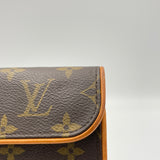 Pochette Florentine  Belt bag in Monogram coated canvas, Gold Hardware