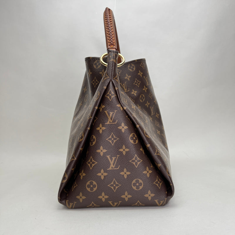 Artsy Top handle bag in Monogram coated canvas, Gold Hardware