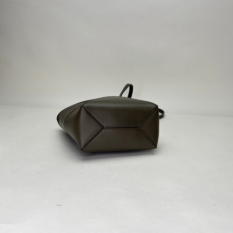 Puzzle Fold Tote Mini Crossbody bag in Calfskin, Gold Hardware