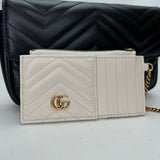 Marmont Black Crossbody Bag in Calfskin, Gold hardware