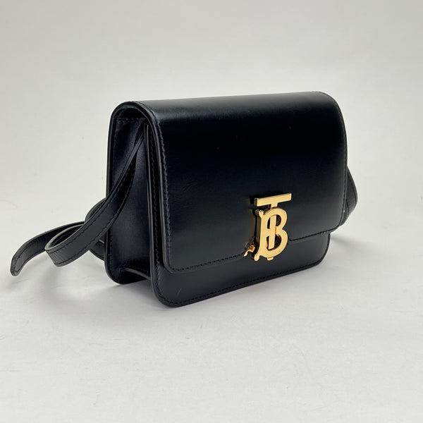 TB Belt Bag Mini Crossbody bag in Calfskin, Gold Hardware