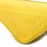 Triangle Crossbody bag in Saffiano leather, Silver Hardware